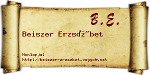 Beiszer Erzsébet névjegykártya
