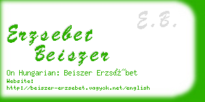 erzsebet beiszer business card